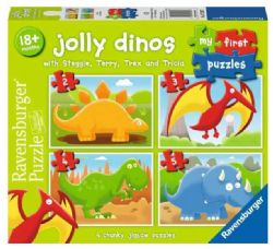 RAVENSBURGER CASSE-TÊTE 2,3,4,5 PIÈCES - MY FIRST PUZZLES - JOLLY DINOS #7289